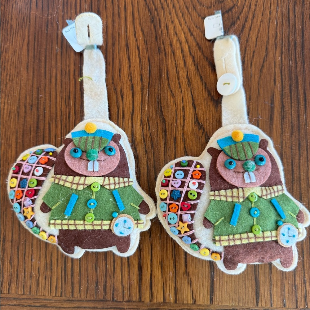 Boho Colorful lot of 23 Christmas Ornaments Owl, Beaver, Bird, Raccoon - Picture 4 of 14
